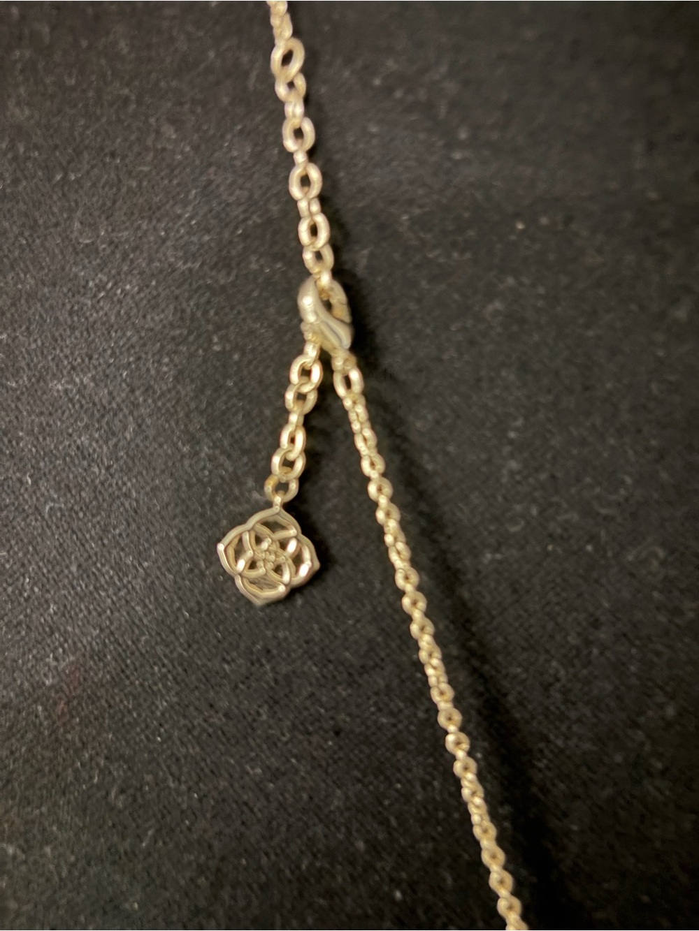 Kendra Scott Gold Long Pendant Necklace with Turquoise Stone and Tassel - Picture 3 of 5